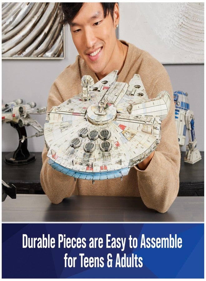 4D Build Star Wars Millennium Falcon 3D Model Kit, Star Wars Gifts, Desk Decor for Fans & Collectors, 223 Pieces, 3D Puzzles, Gift Ideas for Ages 12 & Up - Image 4